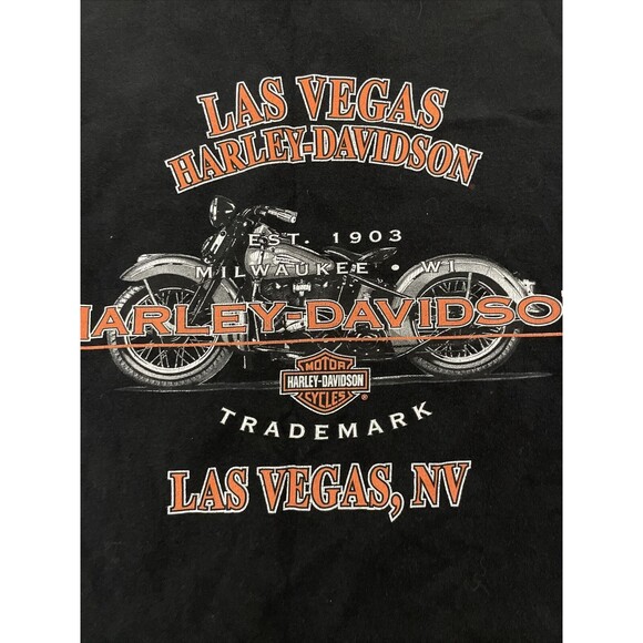Vintage 90s Harley Davidson Las Vegas Shirt XL Live Free Ride Free USA - Picture 9 of 9